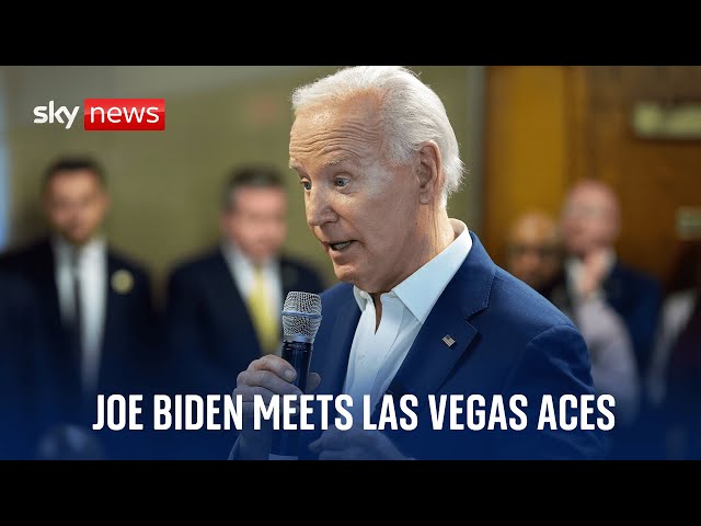 Watch live: US President Joe Biden welcomes Las Vegas Aces to the White House