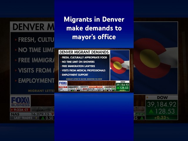 ⁣Denver migrants refuse to leave encampment, create list of demands from mayor #shorts