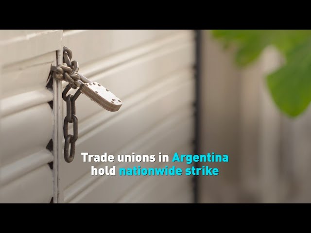 ⁣Trade unions in Argentina hold nationwide strike