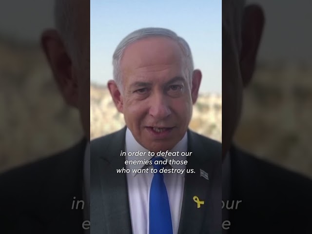 Netanyahu responds to Biden's threat of withholding weapons #Shorts