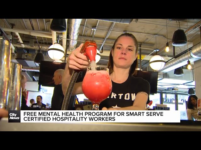 ⁣Free mental health program for Smart Serve certified hospitality workers