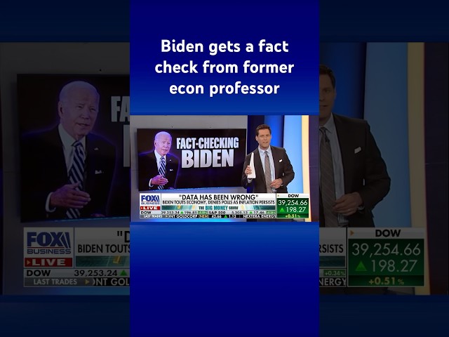 ⁣Biden fact-checked by economics professor for ‘whopper’ of a lie #shorts