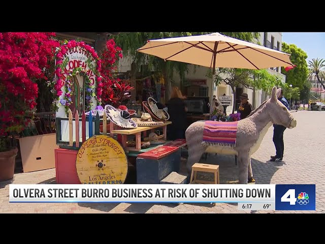 ⁣Olvera Street's famous stuffed donkey faces eviction in LA