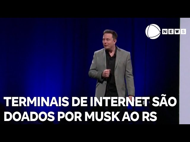 ⁣Elon Musk anuncia doação de mil terminais de internet para o RS
