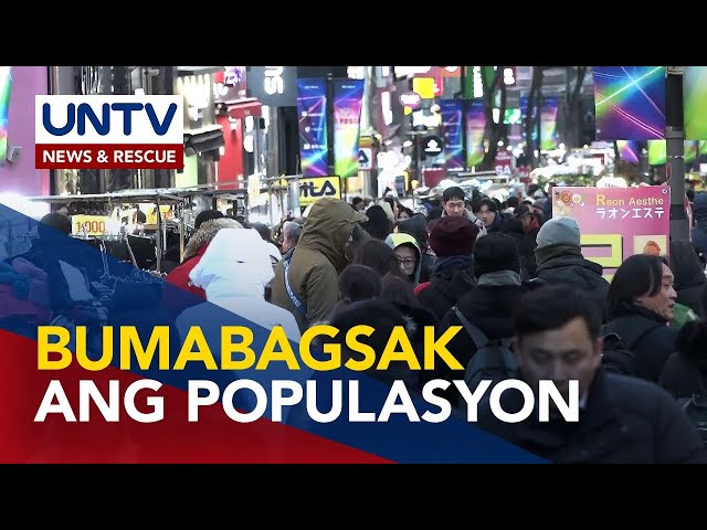 ⁣Populasyon ng South Korea, bumababa; Pagbuo ng ahensyang tututok sa isyu, isinulong