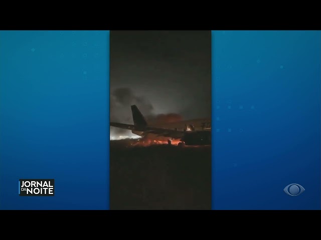 ⁣Avião da Boeing derrapa na decolagem e deixa feridos no Senegal
