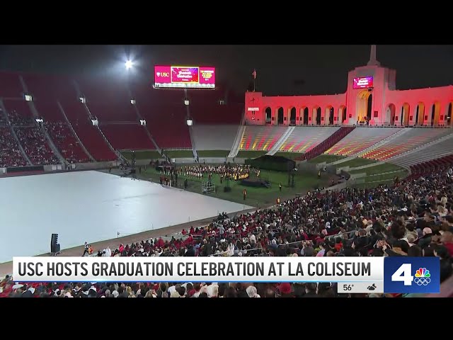 ⁣USC hosts graduation celebration at the LA Memorial Coliseum