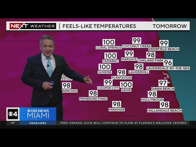 ⁣Miami weather for Thursday 5/9/24 11PM