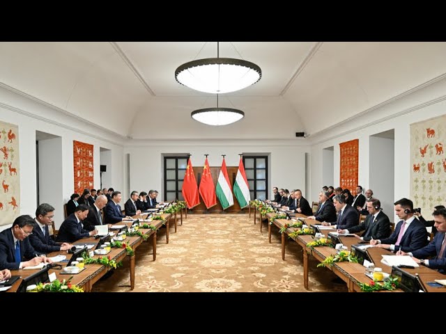 ⁣Le président Xi Jinping s'entretient avec le Premier ministre hongrois Viktor Orban