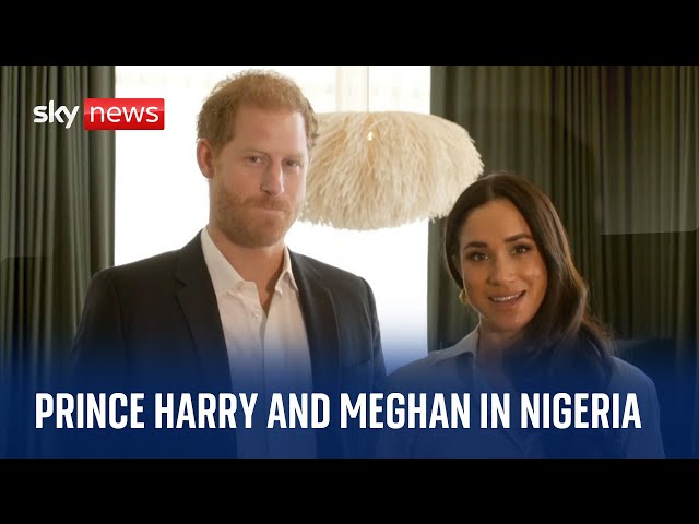 Watch live: Prince Harry and Meghan attend a reception at Nigeria's Defence HQ