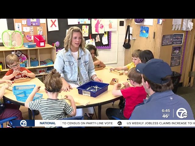 ⁣Young students in Riverview are using tools to help strengthen fine motor skills
