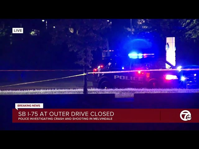 Police investigating crash, shooting on I-75 in Melvindale