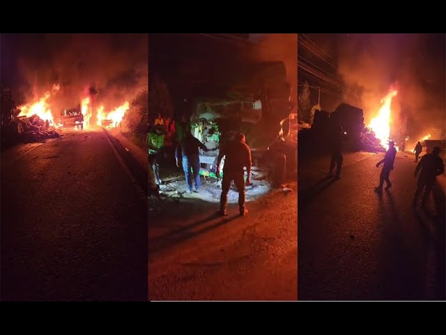 ⁣San Mateo: Quíntuple choque en carretera Central dejó un muerto