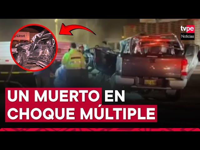 ⁣Choque múltiple en Villa El Salvador deja un muerto y varios heridos