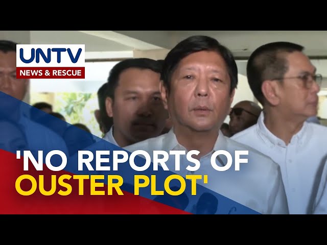 Pres. Marcos Jr. says no reports of ouster plot among active PNP, AFP officials