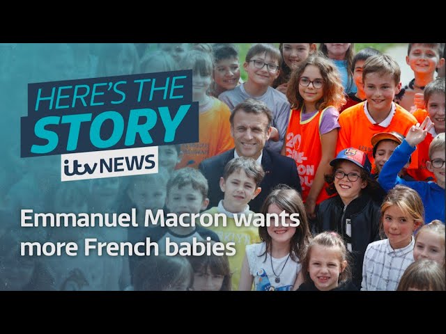 ⁣Macron announces plan to address France's dwindling birth rate