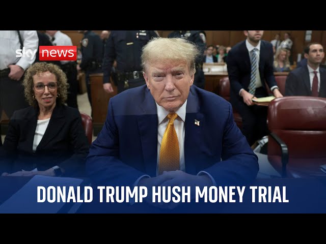 ⁣Watch live: Donald Trump hush money trial in New York