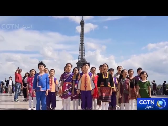 ⁣جوقة أطفال من ووتشيشان تزور مقر مجموعة الصين للإعلام في بكين بعد جولة أداء في فرنسا