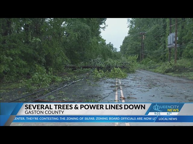 ⁣EF-1 tornadoes hit Gaston, Cleveland counties