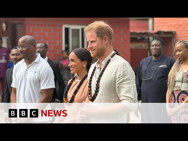 ⁣Prince Harry and Meghan Markle begin Nigeria visit | BBC News