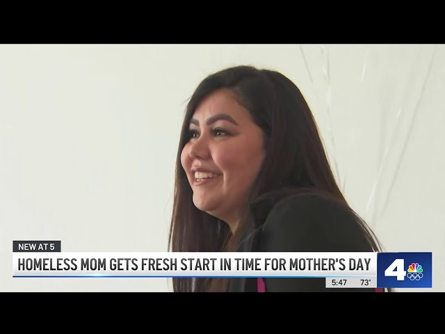 ⁣Homeless mom gets a fresh start in time for Mother's Day