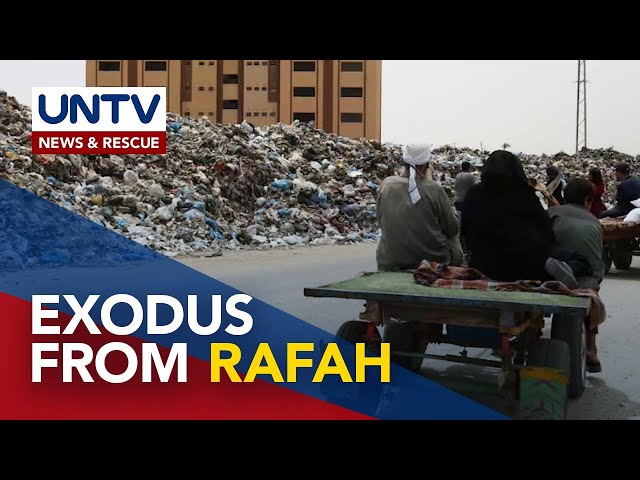 ⁣80,000 Palestinians leave Rafah; Thousands more prep for evacuation