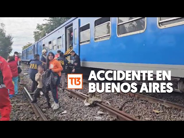 ⁣Se descarriló un tren en Buenos Aires y hay al menos 90 personas heridas