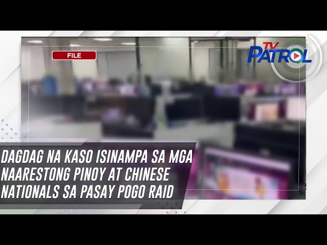 ⁣Dagdag na kaso isinampa sa mga naarestong Pinoy at Chinese nationals sa Pasay POGO raid | TV Patrol