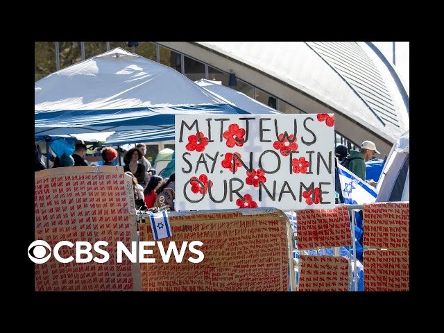 ⁣Police dismantle pro-Palestinian encampment at MIT