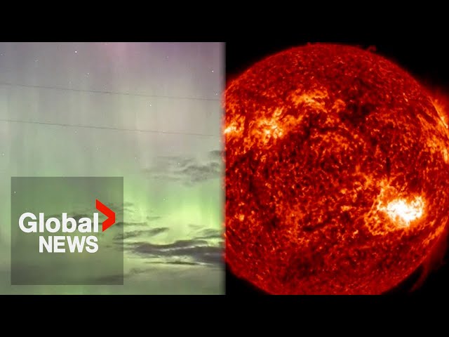 ⁣Northern lights could appear across Canada as "severe" geomagnetic storm nears