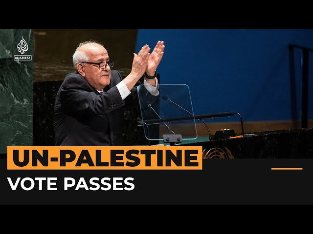 ⁣UNGA votes in favour of expanding Palestine's rights | Al Jazeera Newsfeed