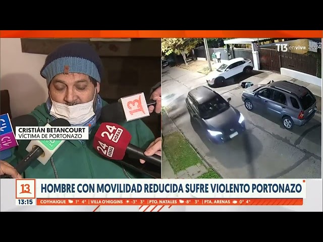 ⁣Así fue el violento portonazo a persona con movilidad reducida: le robaron su silla de ruedas