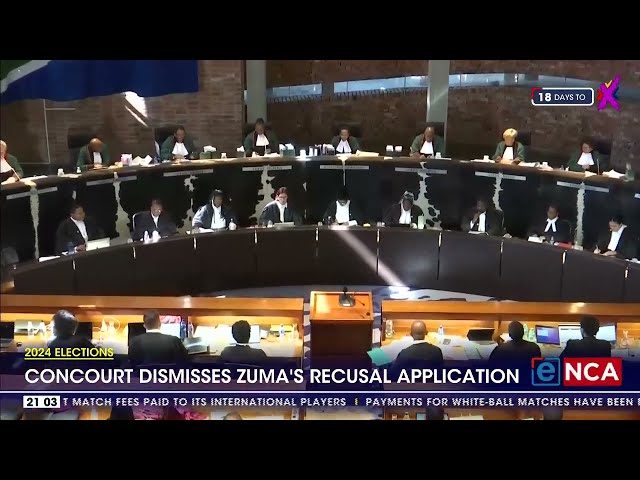 ⁣Concourt dismisses Zuma's recusal application