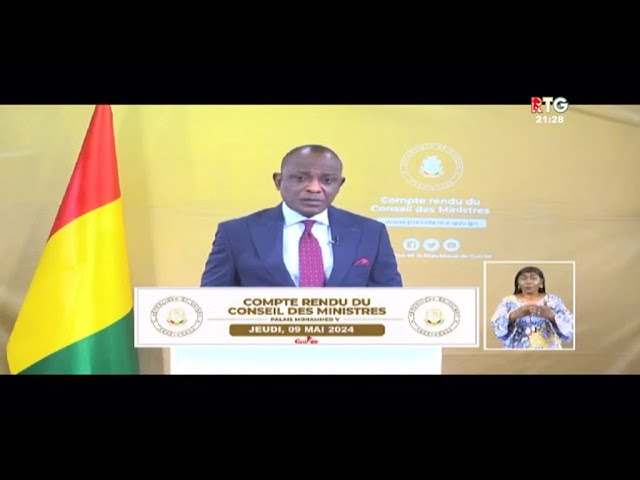 ⁣www.guineesud.com : Conakry : compte rendu du conseil des ministres du 9 mai 2024