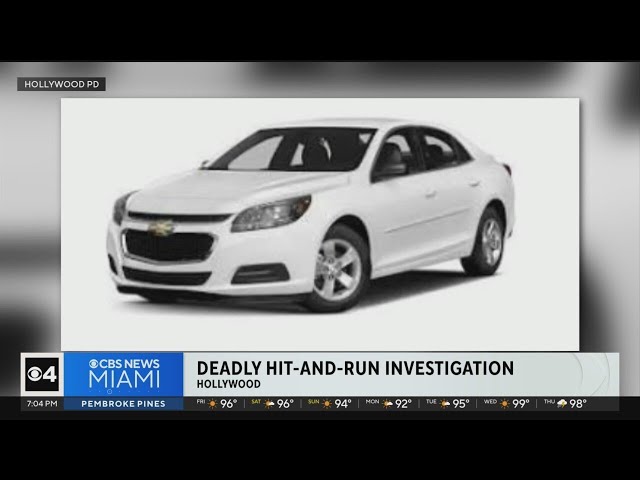 ⁣Driver sought in Hollywood fatal hit-and-run, search on for white Chevy Malibu