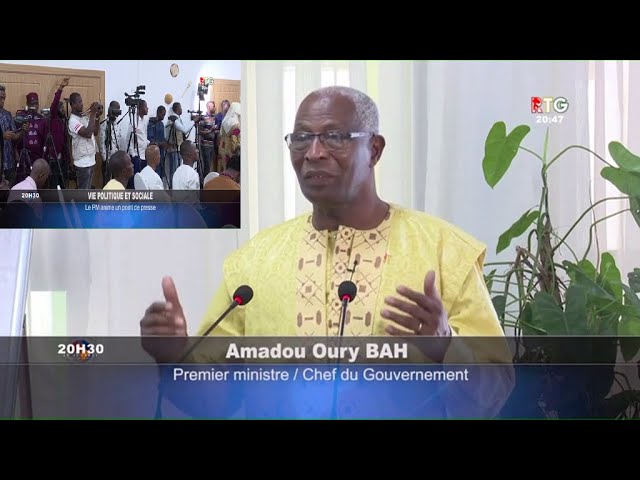 ⁣www.guineesud.com : Le PM/Chef du Gouvernement Amadou Oury Bah face aux médias