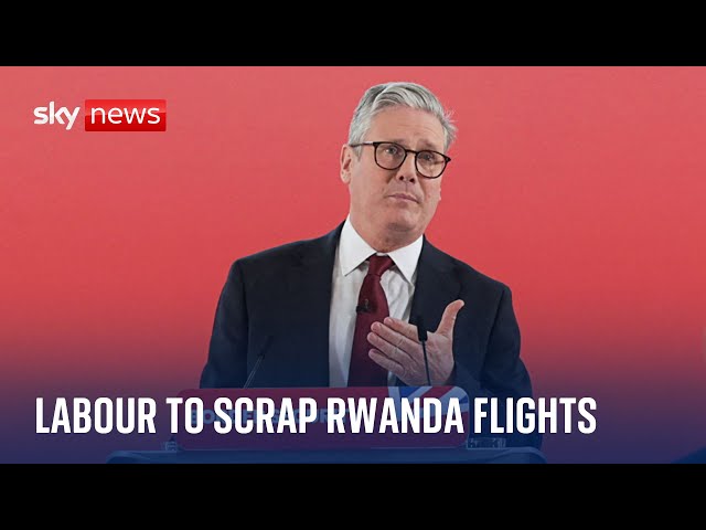 ⁣Keir Starmer has 'no doubt' Rwanda flights will get off ground - but Labour would cancel s