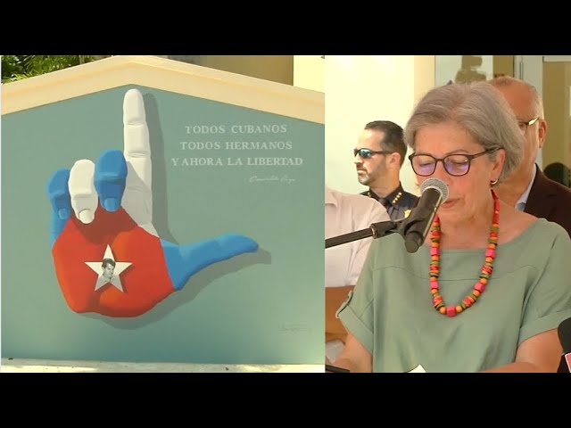 ⁣Inauguran en Hialeah monumento en honor al opositor cubano Oswaldo Payá