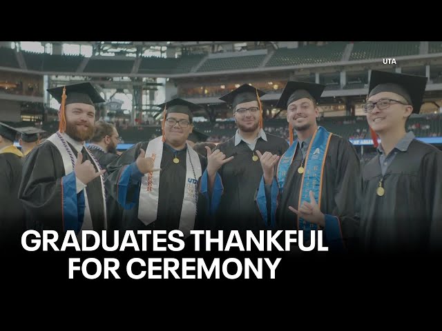 ⁣UT Arlington holds graduation ceremony as other colleges cancel over protests