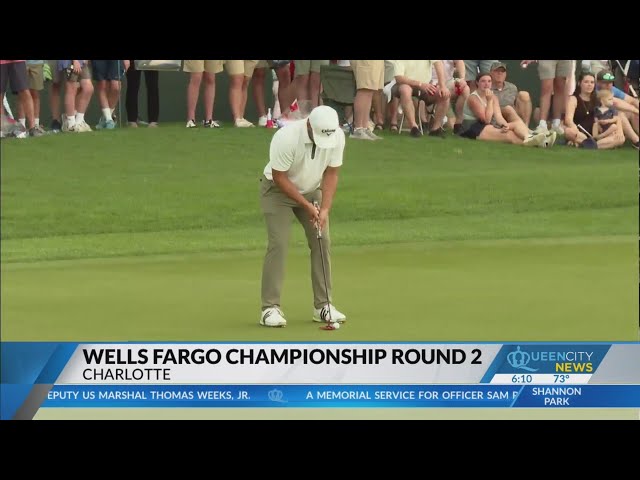 ⁣Play suspended at Wells Fargo with big names on top