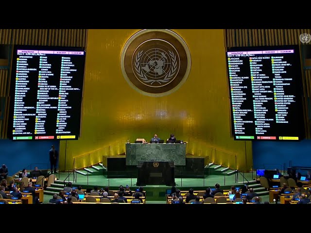 ⁣UN General Assembly votes to boost Palestine's full membership bid
