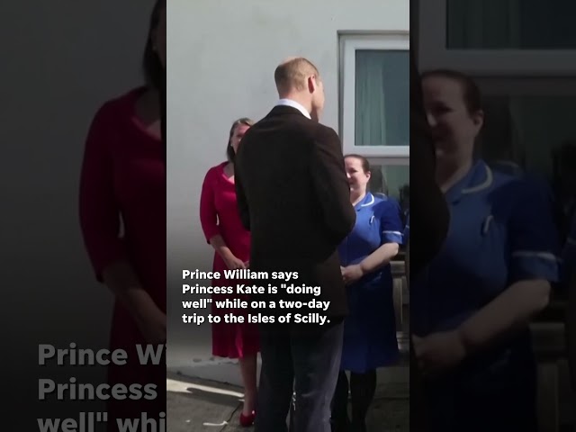⁣Prince William gives update on Princess Kate after cancer diagnosis: 'She's doing well