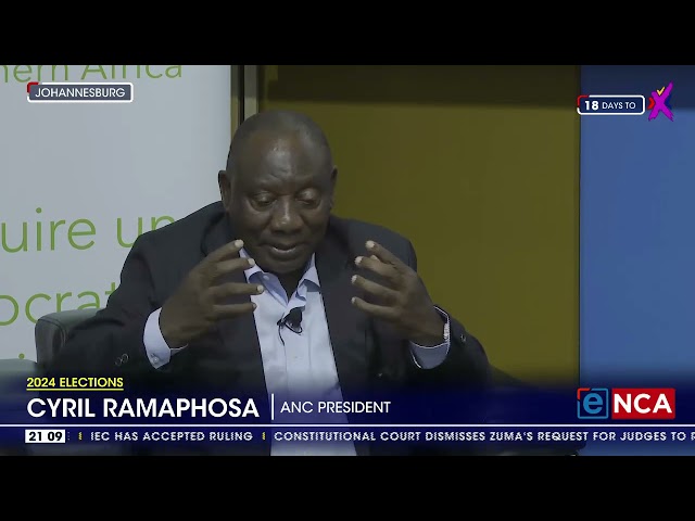⁣2024 Elections | Ramaphosa adamant that ANC will remain in power