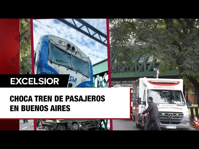 Choca tren de pasajeros en Buenos Aires; hay al menos 60 heridos