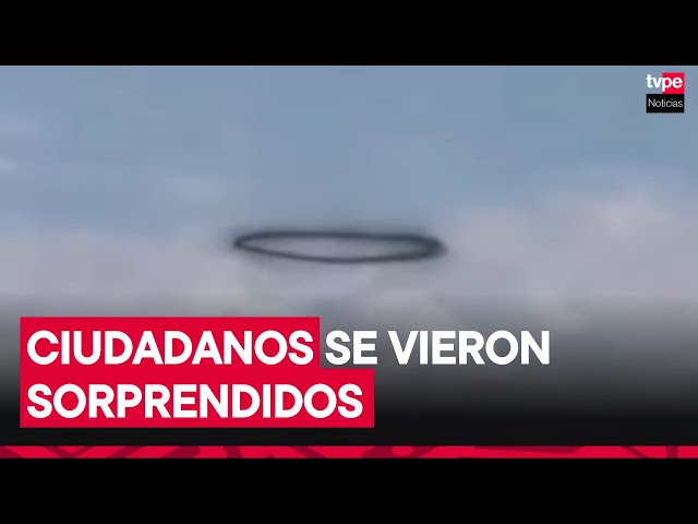 ⁣Iquitos: anillo de humo negro se registró en el cielo