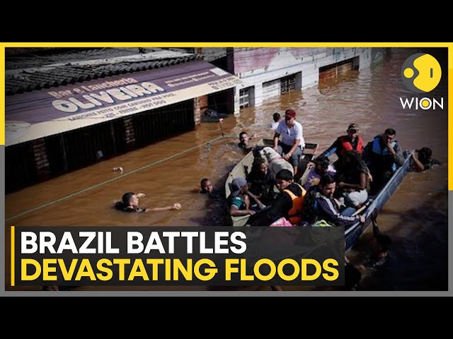 ⁣Brazil flood leaves 240,000 displaced, engulfs cities across South Brazil | World News | WION