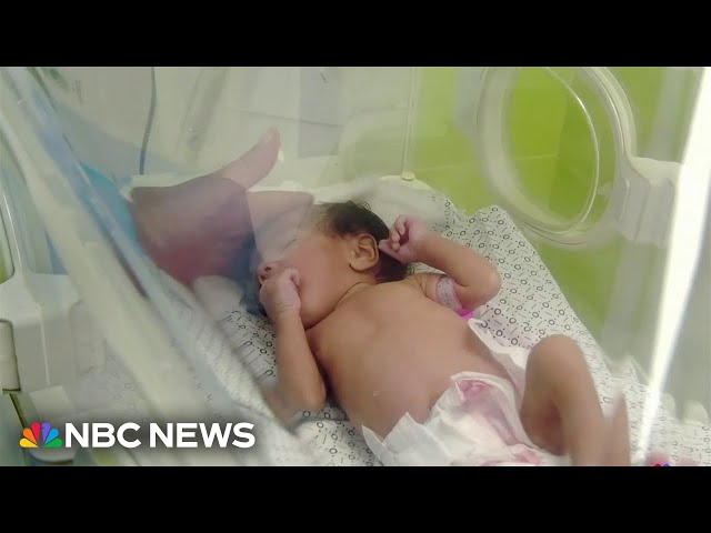 ⁣Baby left behind in Gaza now thriving under care of doctor-turned-mother