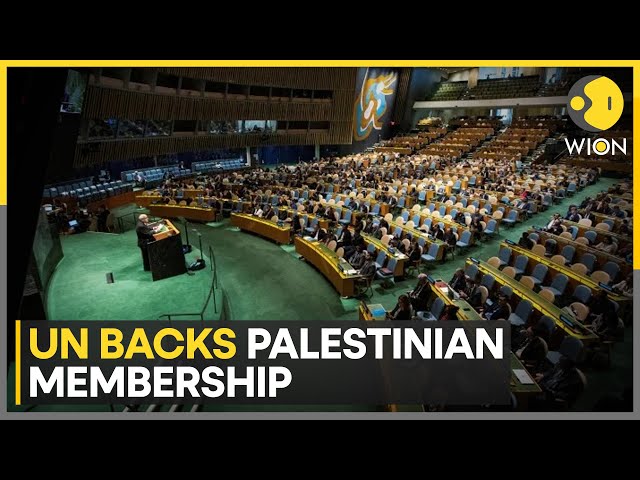 ⁣UN general assembly votes to back Palestinian bid for membership | Latest News | WION