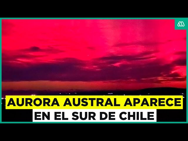 ⁣Aurora austral en el sur de Chile: Tormenta solar produce fenómeno en Punta Arenas