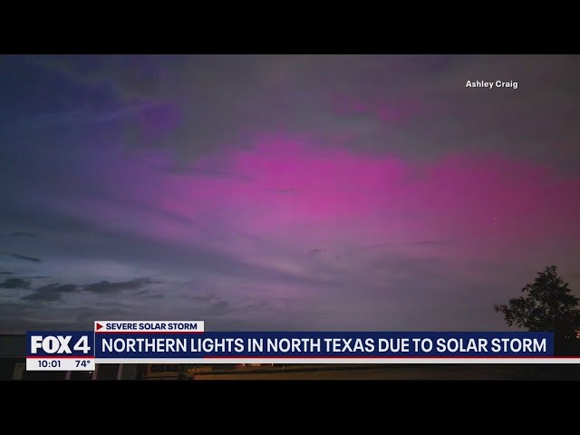⁣Northern lights visible across North Texas due to severe solar storm